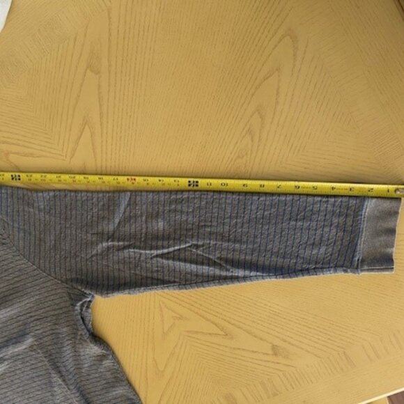 Johnnie-O 1/4 Zip Pullover Mens 2XL Long Sleeve Cotton/Poly Gray w/Blue Stripe - Picture 9 of 14